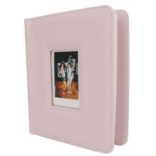 Fotoalbum met 288 vakjes voor foto's van 2x3 inch, vensteromslag, PU-leer, geschikt voor mini-fotokaarten van 12, 11, 9 en 3 inch, roze.