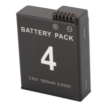 2-delige actiecamera-accupack 1800mAh snellader met USB-aansluiting (tweewegs) compatibel met Action 4 en Action 3, inclusief USB-C-kabel.