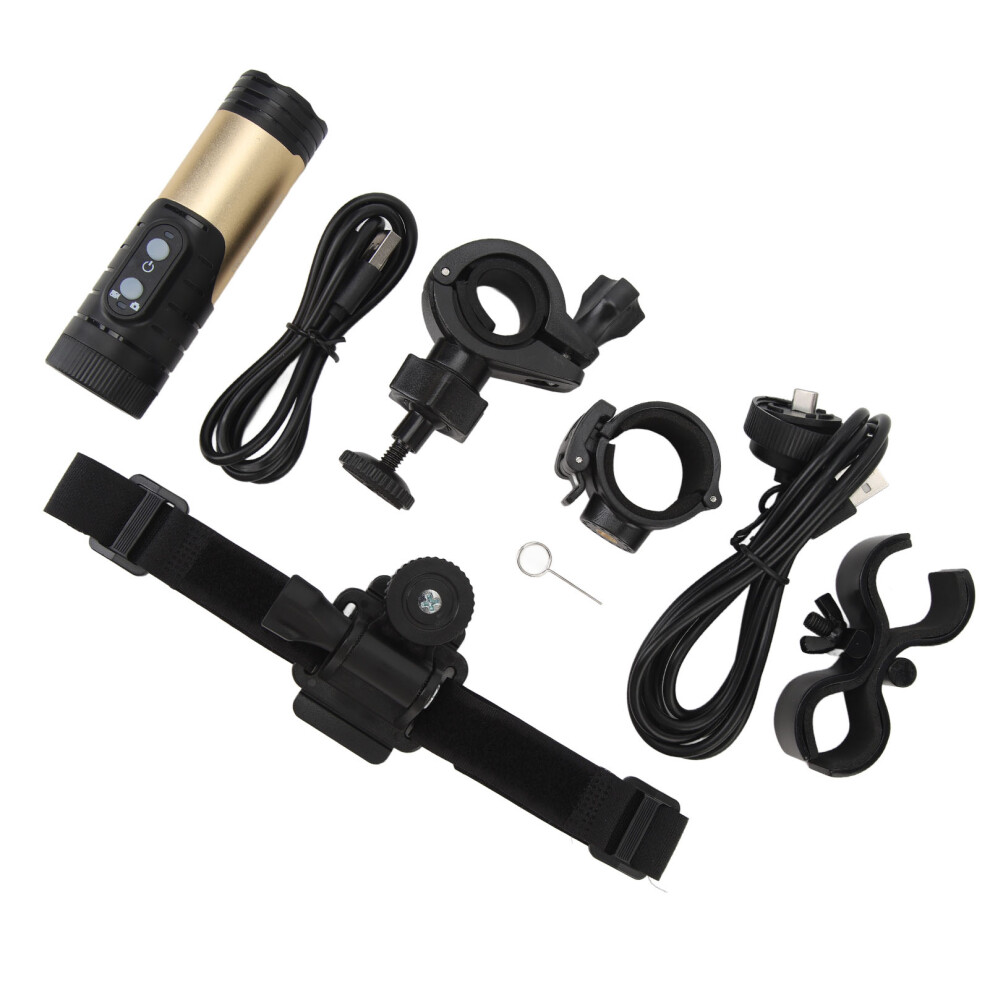 Mini Sports Dv Camera 12Mp Wifi Ip66 Waterproof 1600Mah Type C 120 Wide Degree Outdoor Sports Helmet Camera Compatible With Motorcycle Bike Gold 3665640079235