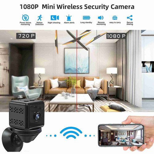Wireless Security Camera Infrared Night Vision Motion Detection with Mount Compatible With Home