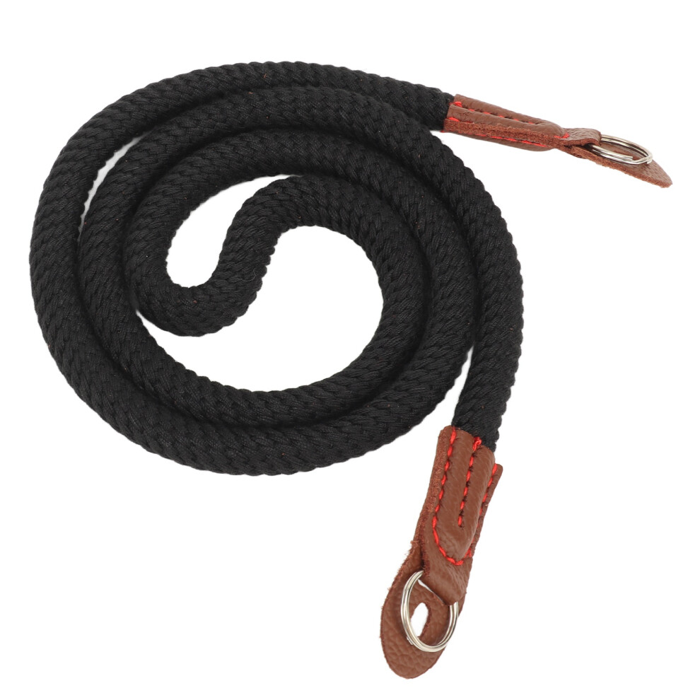 Cotton Artistic Simple Camera Strap Vintage Round Cord Camera Neck Strap Compatible With Retro Mini Dslr Camera Black 3622261618137