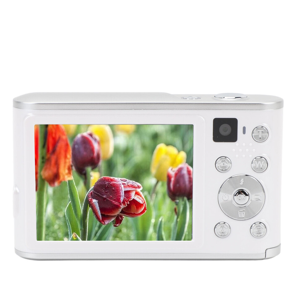 4K Digital Camera 2.8In Ips Screen 48Mp Autofocus Kids Selfie Camera With Front Rear Dual Camera 16X Digital Zoom Compatible With Teens Beginner White 3342960956681