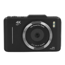 4K digitale camera 48MP 2,8 inch IPS HD-scherm 16x digitale zoom autofocus draagbare videocamera, geschikt voor reisvloggen zwart