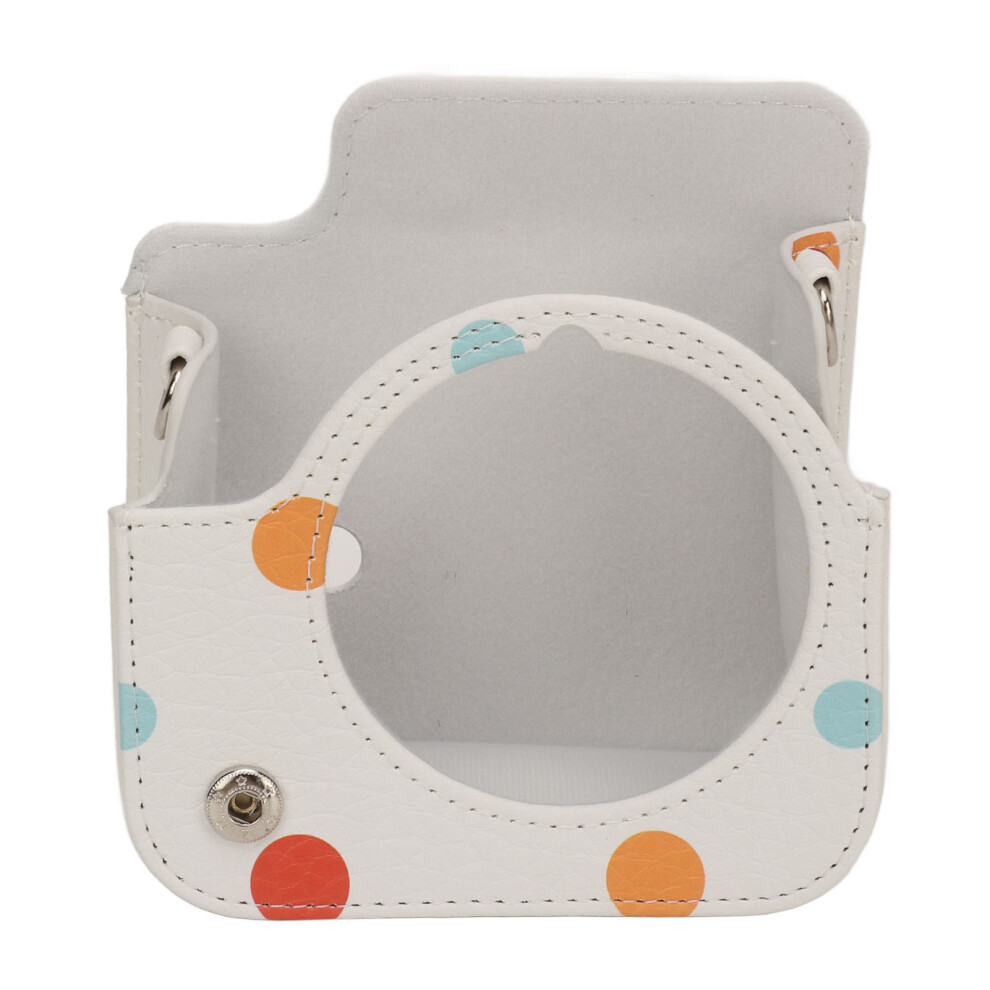 Instant Camera Bag With Adjustable Shoulder Strap Pu Colored Dots Detachable Top Cover Instant Camera Case Compatible With Instax Mini 12 3722654247392
