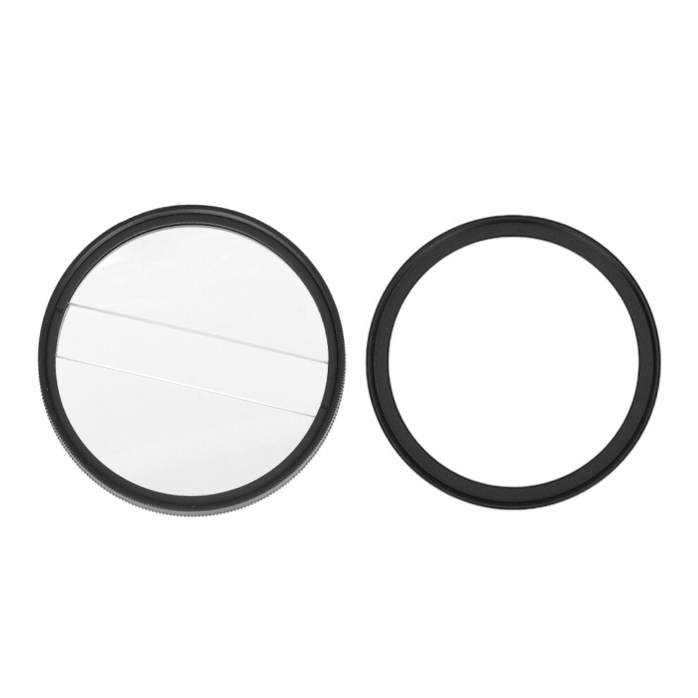 62Mm Double Split Diopter Filter Glass Double Half Moon Blur Special Effects Filter Compatible With Mirrorless Camera Slr Camera Light 3457383083378