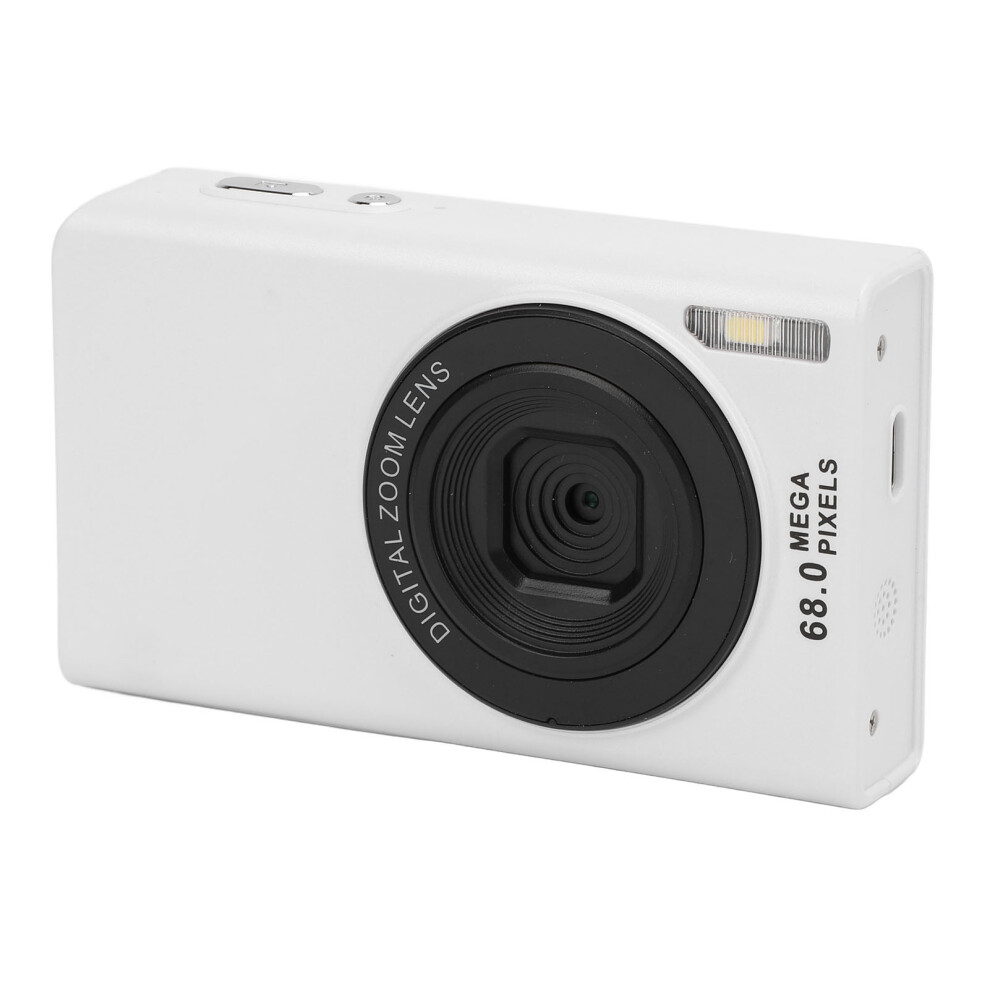 Digital Camera Smart 4K 68Mp 2.4 Inch 16X Zoom Auto Focus Prevents Shake Continuous Shoot Built In Fill Vlogging Camera Light/White 3081617354059