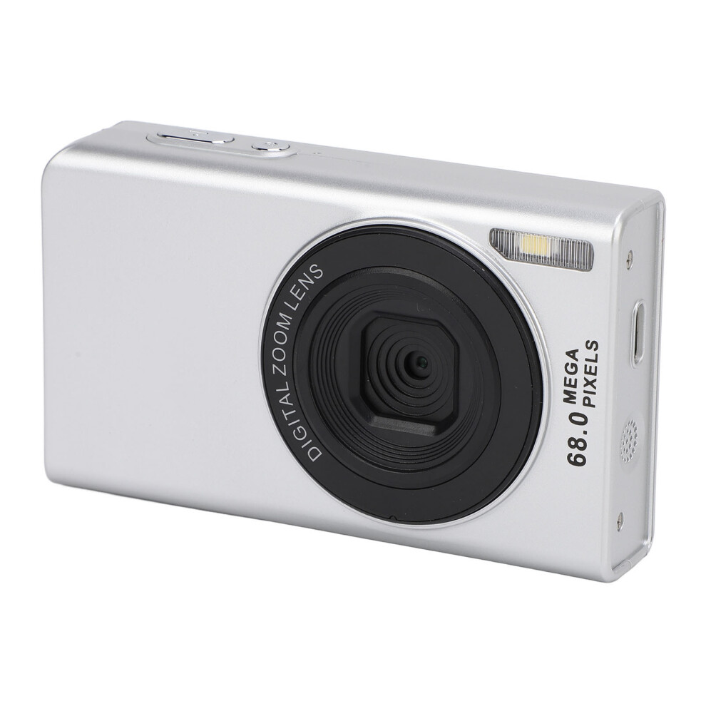 Digital Camera Smart 4K 68Mp 2.4 Inch 16X Zoom Auto Focus Prevents Shake Continuous Shoot Built In Fill Vlogging Camera Light/Silver 3647992361862
