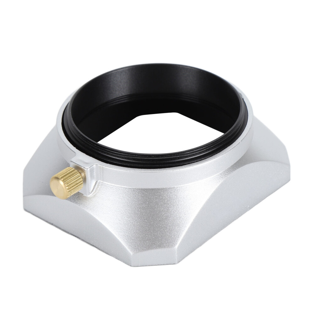 49Mm Lens Hood Square Lens Hood Shade Accessory Sun Shade Shield Compatible With Digital Camera Silver 3252829361214