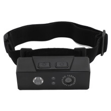 LED-hoofdlamp met camera, intelligente gebarensensor, schakelaar, draagbare bodycam, videocamera met elastische hoofdband, zwart