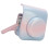 Instant Camera Case Rainproof Scratch Proof PU Leather Camera Protective Bag with Shoulder Strap Compatible With Mini 12 Blue Pink 1