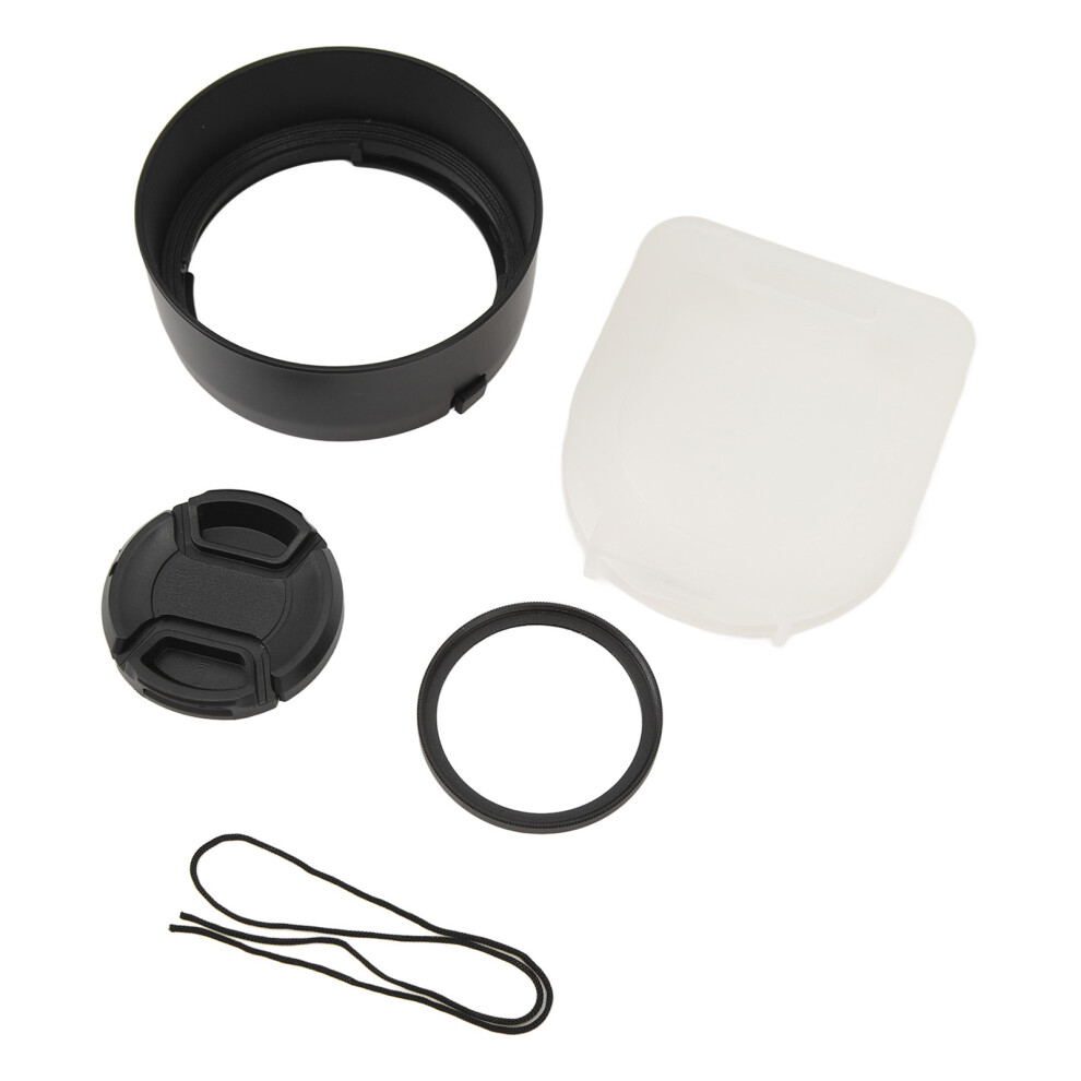 Es 65B 43Mm Camera Lens Hood With Uv Hd Filter Lens Cap Compatible With Rf50mm F1.8 Stm Compatible With R50 R6 R5 R8 Camera Light 3504723752156