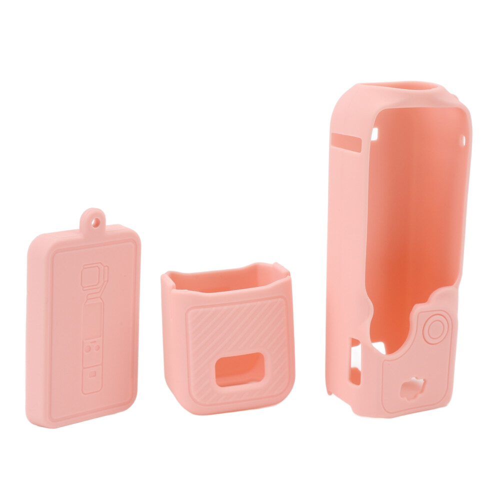 Silicone Protective Case Cover Compatible With Osmo Pocket 3 Dustproof Scratch Resistance Action Camera Protective Cover Compatible With Host Pink 3600634100458