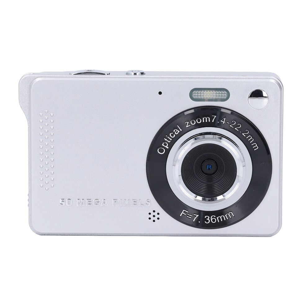 50Mp Digital Camera 1080P 2.8 Inch Screen Autofocus Electronic Image Stabilization Pocket Digital Camera Silver 3192092867115