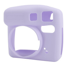 Capa protetora de silicone para câmera instantânea, compatível com SE Wear, resistente a quedas, capa macia, cor roxa pura.