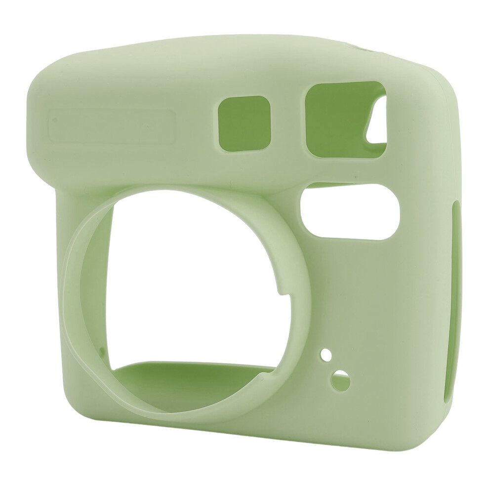 Instant Camera Silicone Protective Case Compatible With Se Wear Fall Resistant Soft Shell Pure Color Green 3428628596946