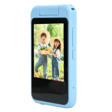 Digitale videocamera voor kinderen, 1080p, 48MP, 2,8 inch IPS-touchscreen, MP3-muziekspeler, blauw.