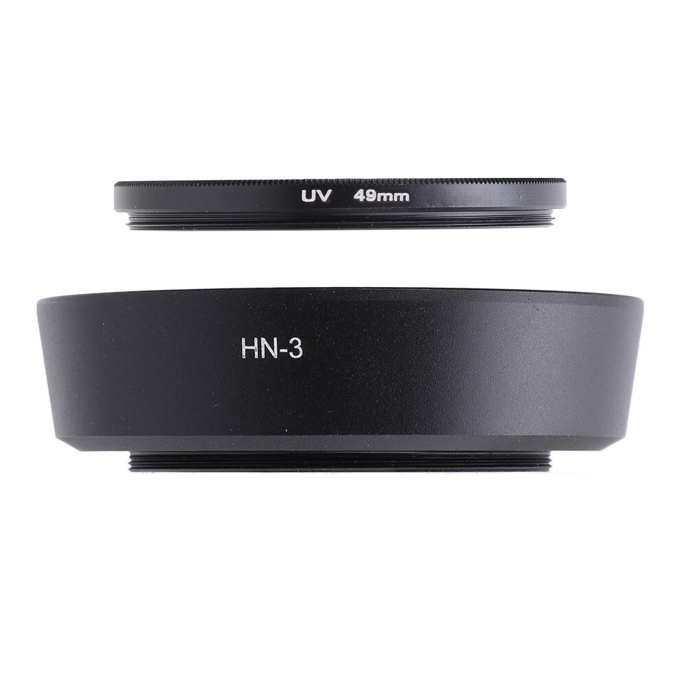 Lens Hood 49Mm Uv Filter And Lens Cap Kit Compatible With F35mm F2 F35mm F2.8 F55mm F2.8 F55mm F3.5 Micro 55 To 80Mm D Af Lenses 3101662755530