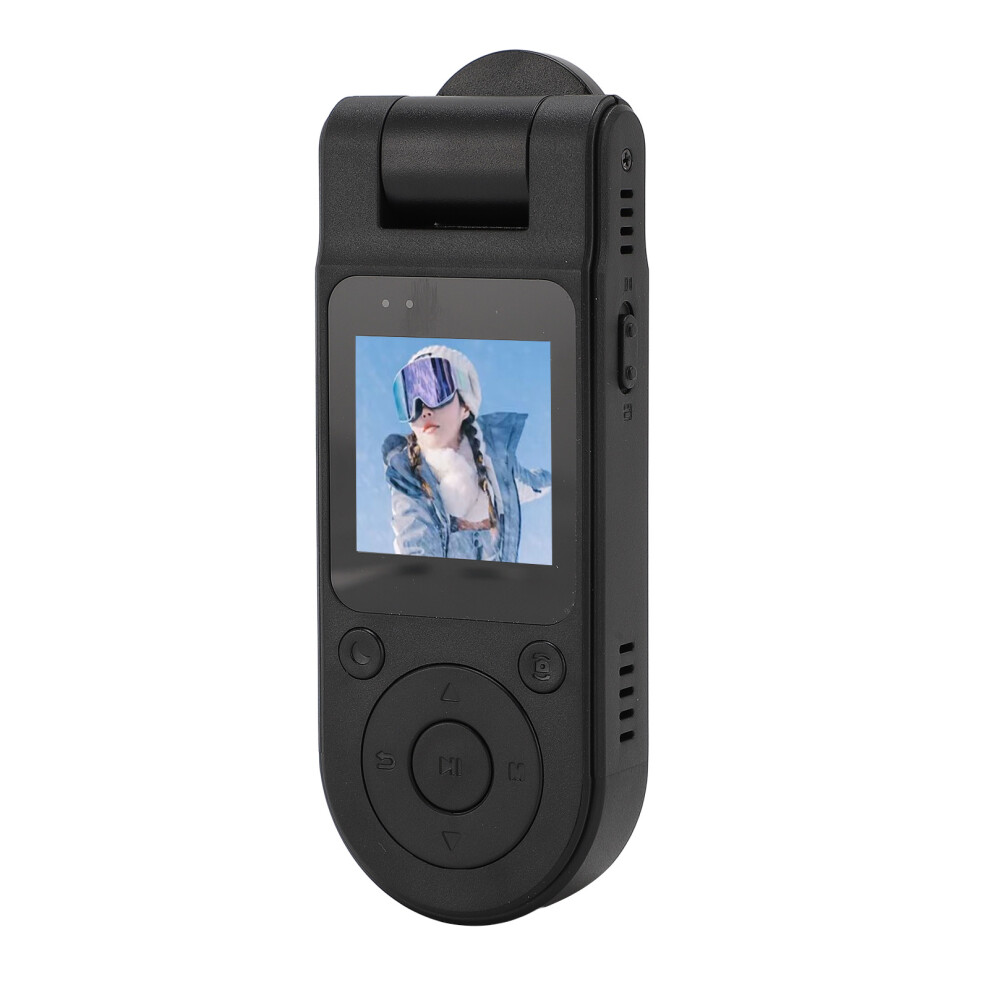 Body Camcorder With 180 Rotating Lens Back Clip Magnetic 2K 140 Wide Angle Motion Detection Body Worn Camera Compatible With Cycling Outdoor 3584511885075