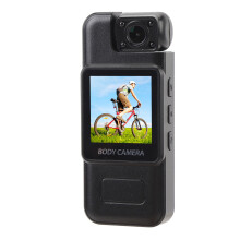 Body Worn Camera 4K HD 180 Degree Rotating Lens Motion Detection Loop Recording Pocket Video Recorder with Back Clip and 1.3 Inch Display