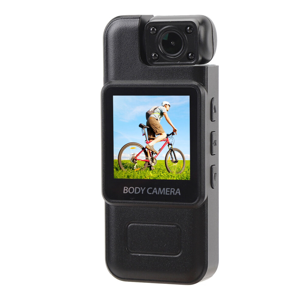 Body Worn Camera 4K Hd 180 Degree Rotating Lens Motion Detection Loop Recording Pocket Video Recorder With Back Clip And 1.3 Inch Display 3891949249837
