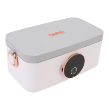 Electric Heating Lunch Box 1L Larga Capacity USB Charging 5 Level Timing 60W 304 Stainless Steel Food Warmer Lunch Box EU Plug