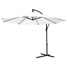 KCT 3M Large Cream Garden Parasol with Adjustable Crank