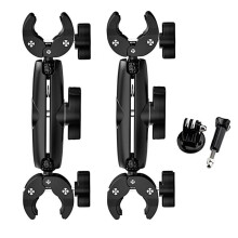 Kit de Montaje para Cámara de Acción de Motocicleta y Bicicleta para X4 para con Doble Cabezal y Potente Soporte de Manillar con