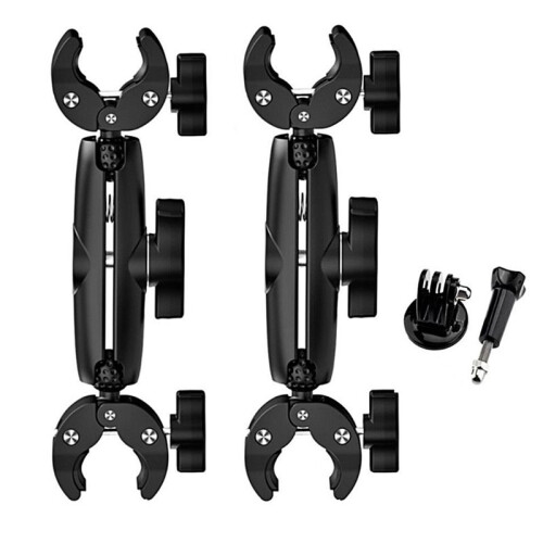Motorcycle Bike Action Camera Mount Kit for  X4  Double  Powerful Clamp Handlebar Bracket