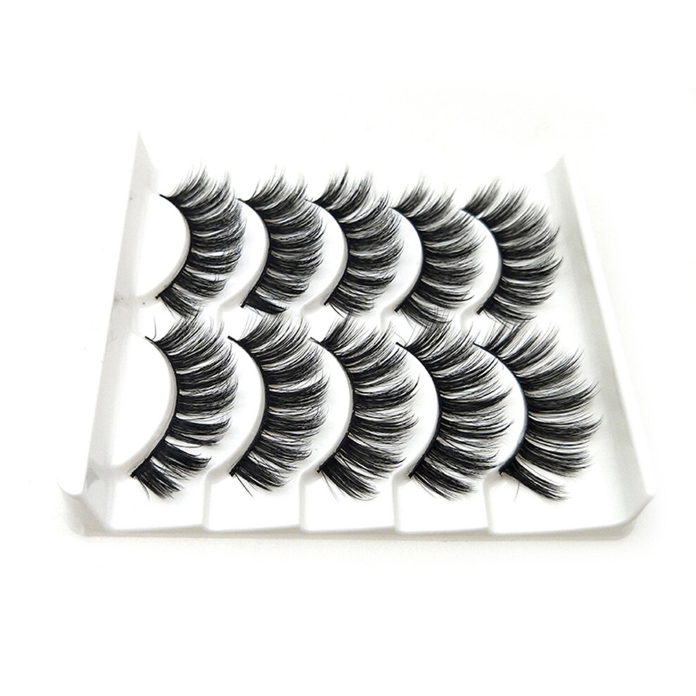 Roc-Electron (3D-72) 3D False Eyelashes 5 Pairs, Thick & Fluffy