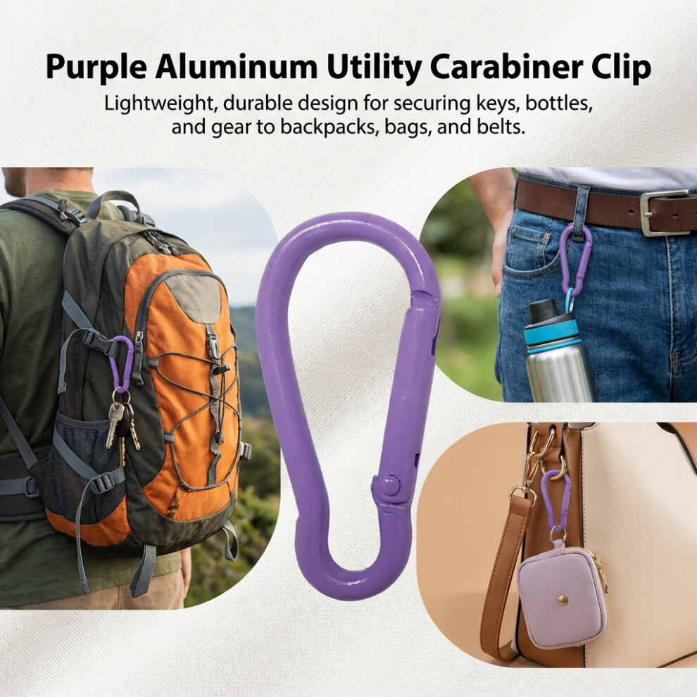 (Light Purple, 10Pcs) Colorful Gourd Carabiner Keychains - 10Pcs 6253032908880
