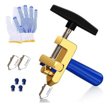 Tile Cutter Hand Tool, Glass Tile Cutter Breaking Pliers, Manual Tile Cutter with 3 Tungsten Steel Blade