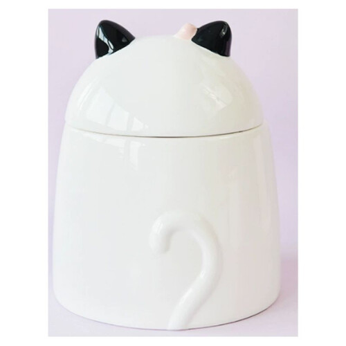 Cartoon White Cute Ceramic Collection Commemorative Jar Cat Shaped Ceramic Storage Jar 2