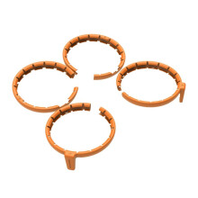 für  Flip Paddle Protector Antikollisions-Drohnen-Booster-Ständer Propellerblatt-Schutzring Zubehör Orange