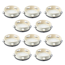 10 Pcs Musical Tambourine Tambourine Drum Round Percussion Gift for KTV