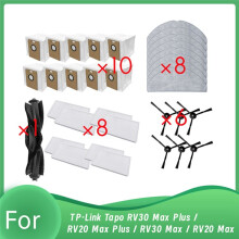 Pour Aspirateur Robot pour Tapo RV30 Max / RV20 Max / RV30 Max / RV20 Max, Brosse Latérale Principale, Filtre, Sac à Poussière