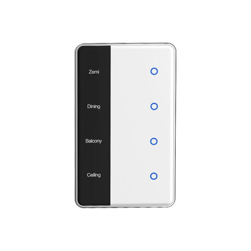 TUYA Zigbee DIY Name  4 Gang  Touchscreen  US Type Work with Tuya Alexa  Home Voice Control