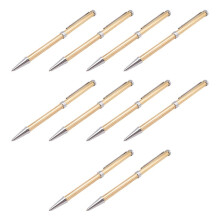 10 Pcs Pen Kits for Wood Turning 7mm Slimline Pen Twist Kit with Refill Lathe Turning Supplies Silver