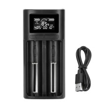 18650 21700 Li Ion Battery Charger LCD LCD Display Intelligent Digital Display Charger Ni-MH Ni-Cd Battery Type-C