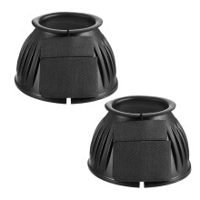 Horse Bell Boots Protect, Double Lock Horse Care Boots,Rubber Horse Boot No-Rub Bell Boots for Horses Quick Wrap Hook L