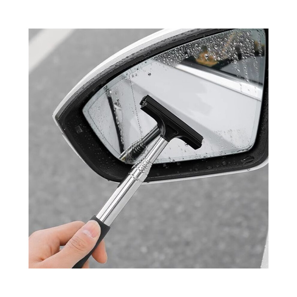 Tauoh 10Pcs Car Rearview Mirror Wiper Cleaning Tool Auto Glass Mist Cleaner Handle Telescopic Car Window Cleaning Brush