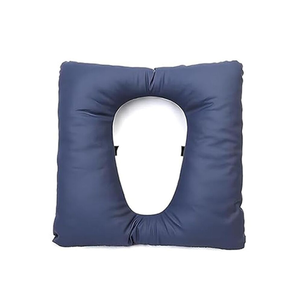 Bedside Commode Cushion Washable 16.5inch X 16.5inch PU Cover with Fixing Straps for Commode Chair,Toilet  Cushion A