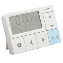 Réveil numérique en ABS 12/24H Heure Température LED blanche