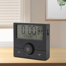 LED Electronic Clock with Alarm, Temp, Date, Week, Black
