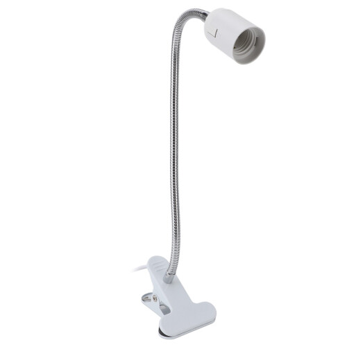 Supporto a clip per lampada da tavolo, collo d'oca in alluminio, E27/E26