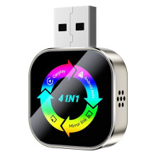 4in1 Wireless Carplay Adapter Android Auto/Airplay/Mirror Link/Carplay USB Dongle AI Box for Car with Wired CarPlay A