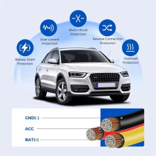 Car DVR Hardwire Kit with Type-C Port for DDPAI MINI5 N3 Z40 Z50 Low Vol Protection ACC Power Cable 12V-24V in 5V3A Out