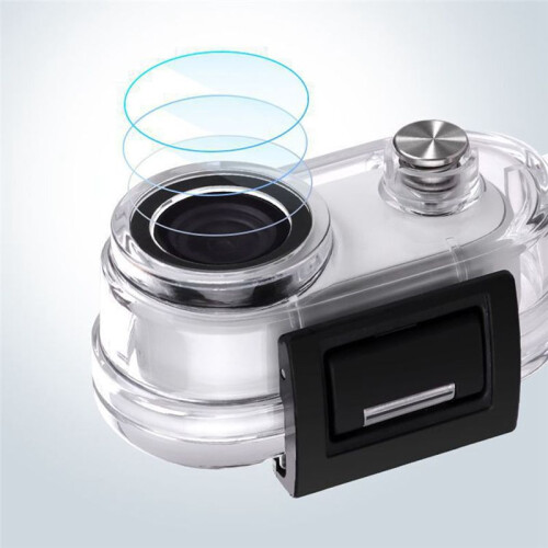 For  Go3 Protective Case 40m Waterproof Invisible Dive Case Optical Tempered Glass Transparent ProtectiveShell,B 2