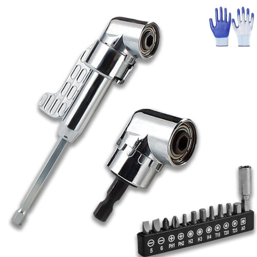 105 Degree Right Angle Drill Adapter, Right Angle  Drill Driver Extension Bit Power Screwdriver Socket Adapter