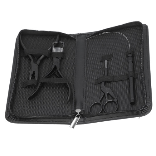 4 pezzi kit di strumenti Microlink per extension di capelli - Nero