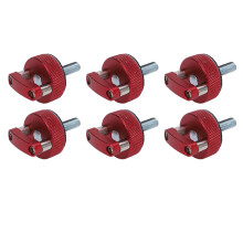 6 pièces de fixations à dégagement rapide en aluminium rouge pour toit dur, pour Jeep Wrangler 2007-2018